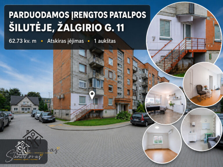 PARDUODAMOS ĮRENGTOS PATALPOS PIRMAJAME AUKŠTE ŠILUTĖJE, ŽALGIRIO G. 11