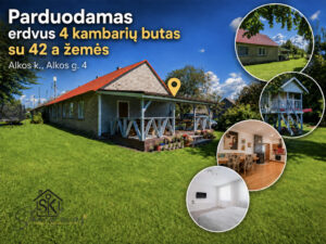 PARDUODAMAS ERDVUS 4 KAMBARIŲ BUTAS SU 42 A ŽEMĖS ALKOS K., ALKOS G. 4