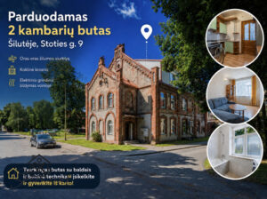 PARDUODAMAS 2 KAMBARIŲ BUTAS ŠILUTĖJE, STOTIES G. 9