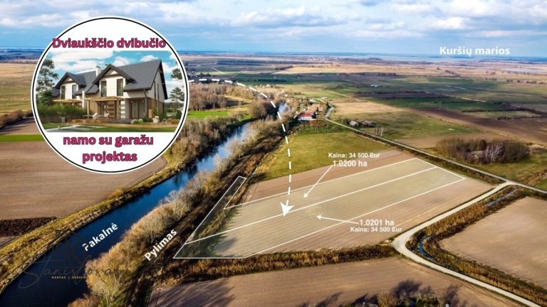 PRIE PAKALNĖS UPĖS PARDUODAMAS 2.0401 HA NAMŲ VALDOS SKLYPAS PAKALNĖS K.